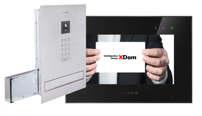 Zestaw wideodomofonu Wi-Fi Vidos skrzynka na listy S14D-SKM monitor M1WB-X